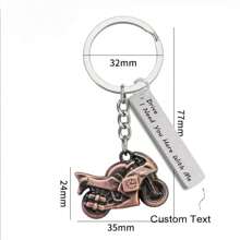 Customized Laser Engraved Text/Pattern Motorcycle Model Pendant Keychain, Club/Competition Souvenir Small Gift, "Drive" Keychain - Motorcycle Series - View 5