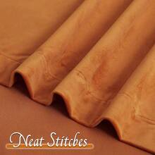 1 包时尚枫糖色天鹅绒遮光窗帘，杆袋式顶部，柔软顺滑，垂感自然，抗皱，涤纶面料，可水洗，触感奢华，高度遮光，保护隐私，适用于卧室、客厅、办公室、丰收节、感恩节等场合，220gsm - 橘色 - 查看 6