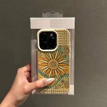 1pc TPU Material Bohemian Style Polka Dot & Striped Sun Pattern Phone Case Suitable For IPhonnmi Phones - White - View 2