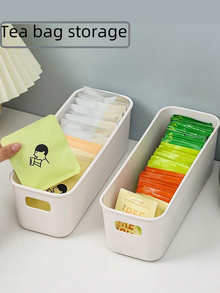 Back To Schoolback To SchoolHalloween Portable Storage Basket, Suitable For Mobile Phone Cases, Schoolbag Organization, Student Dormitory Stationery Storage Box For The Start Of The School Term, Kitchen Storage Box, And Desktop Storage. - White - View 2