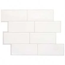 4/10/20 piezas Sencillos adhesivos de pared con apariencia de ladrillo 3D imitación de mármol - Azulejos autoadhesivos a prueba de aceite y humedad, aptos para salpicaderos/renovación de paredes/decoración de baños y comedores