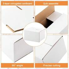 72 Pcs Shipping Boxes Corrugated Cardboard Small Shipping Boxes For Packaging Mailing Packing Moving Small Business Storage Crafts Gifts 7x5x4 InchWhite - 白色 - 查看 4