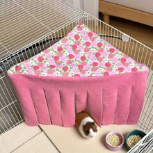 Small Pet Hideaway House, Hanging Corner Hideout For Small Animals, Cozy Corner Pet Hammock Tent, Washable Play & Resting Habitat For Hamsters, Ferrets, Squirrels, Sugar Gliders, Chinchillas, Rabbits, Hedgehogs (Exclusive Pattern)