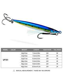 Sea Fishing Lure Iron Plate Bait, Quick Snap Barbed Hook For Boat Fishing Mackerel, Long Casting & Rapid Sinking Iron Plate Lead Fish