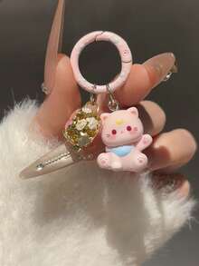 [6/1包]新款立体猫卡通铃铛钥匙扣学生书包挂件可爱女生书包配件配饰闺蜜礼物 - 貓咪卡通鈴鐺鑰匙扣 - 查看 8