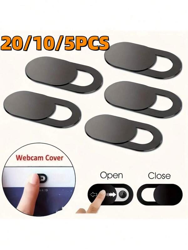20/10/5 PCS Mobile Phone And Computer Lens Cover, Camera Protection Case, Anti-Peeping Barrier Sticker, Network Camera Cover, Privacy Protection Case, ABS Material Protective Cover - Suitable For Laptops, Mobile Phones, And Tablet Computers