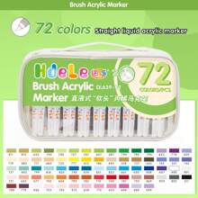 8/24/120 Multi-Color Fashionable Acrylic Marker Pen Set, Bright Colors, Creative Soft Head, Strong Covering Power, Overlapping Colors, Suitable For Handwriting, Posters, Painting, DIY Graffiti, Creative Projects, Party Decorations, School And Art Supplies. Back To School