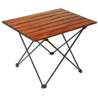 1pc Portable Camping Table, Super Lightweight Aluminum Camping Table, Folding Beach Table, Suitable For Camping, Hiking, Backpacking, Outdoor Picnic