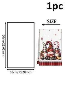 1/2pcs Christmas Decorative Towels, Santa Claus Golden Snowflake Christmas Gnome Snowman Wreath Merry Christmas Pattern Kitchen Decorative Towels, Reusable Hand Towels, Suitable For Christmas Kitchen Living Room Decorative Towels, Christmas Cleaning Supplies, Home Decoration