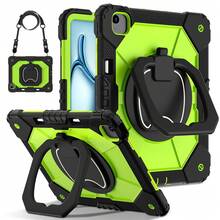 Colorblock Handheld Rotating Shockproof Protective Case With Shoulder Strap For Apple IPad Mini 7, IPad Mini 6, IPad 6th (9.7-Inch), IPad Pro 9.7 (2016), IPad 5th (9.7-Inch), IPad 10.2 7th Gen 2019, IPad 8th (10.2-Inch), IPad 9th Gen (10.2-Inch), IPad 11(A16 2025), IPad 10th (10.9-Inch), IPad Air 4th (10.9-Inch), IPad Air 5th Gen 2022, IPad Air 11-In.(M2)-2024, IPad Air 11(M3 2025)