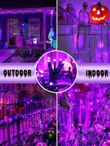1 Pack Waterproof 5M/7M/12M/22M 20/50/100/200LED Solar String Lights Outdoor, IP65 & 8 Modes Solar Fairy Lights For Garden Patio Tree Christmas Party Wedding Fence Thanksgiving Courtyard Decoration Halloween Decoration
