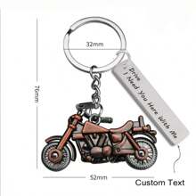 Customized Laser Engraved Text/Pattern Motorcycle Model Pendant Keychain, Club/Competition Souvenir Small Gift, "Drive" Keychain - Motorcycle Series - View 8