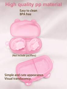 Portable Baby Pacifiers Case, Can Hold 2 Pacifiers For Replacement, Pacifier Holder Case For Baby Infant Pacifier Container For Travel Park Pacifier Box (NOT INCLUDE PACIFIER)