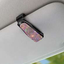 1 Giá đỡ kính chắn nắng ô tô, Kẹp trang trí kim cương ô tô, Kẹp treo kính ô tô - Một cỡ - Xem 8