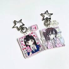 1 pieza Llavero acrílico, dije de teléfono, recuerdo escolar, colgante de bolso, estilo escolar japonés retro rosa con corazón, en el estilo Y2K, adecuado para todas las estaciones, eventos de la empresa, accesorios de Halloween, ideas de regalo para el Día del Maestro, Navidad, accesorios de bolso, cordones con portaidentificaciones, accesorios de coche, dijes de bolso, para la hermana