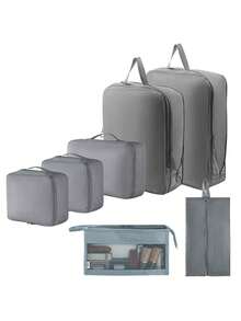 8-1 Travel Bag, Multi-Functional Storage Bag, Travel Storage Bag, Clothing Classification And Organization Bag, Summer Travel Luggage Packing Bag, Suitcase Clothing Storage Bag, Travel Clothing Organization Includes Makeup Bag, Luggage Storage Bag