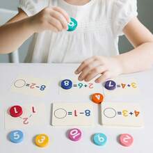 Math Addition & Subtraction Learning Toy Blocks, Number Decomposition Learning, Math Puzzle Matching Building Blocks Toy, Letter Spelling Tabletop Game, Suitable For Boys And Girls Desktop Digital Learning Toys