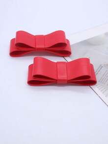 Removable High-Quality PU Sheepskin Bow Shoe Decoration, Shoe Flower, Shoe Buckle, Removable Shoe Ornament, Basic Beach Shoe Accessories - Multicolor - View 7