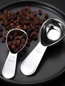 1 件不锈钢水滴形咖啡勺，15ml/30ml 量勺，适用于咖啡豆、粉末、烘焙、调味料 - 彩色 - 查看 5