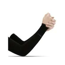 1 Par de Mangas de Brazo de Fibra Elástica para Verano, Unisex - Ligero, Transpirable, Cubiertas de Brazo de Compresión para Actividades al Aire Libre, Deportes y Uso Diario, Negro, Protección de Brazo al Aire Libre, Diseño Elegante, Ajuste Flexible - Negro - Ver 7