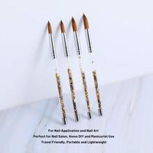 Acrylic Nail Brush With Glitter Handle, High Quality Kolinsky Sable Nail Art, Nail Art Brush - Nail Art Supplies