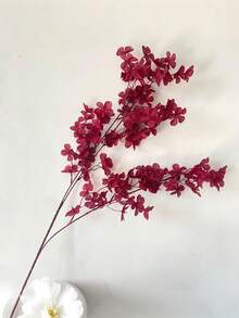 1pc High Branch Synthetic Flower Apple Flower Fake Flower Wedding Decoration And Party Item - Burgundy - View 12