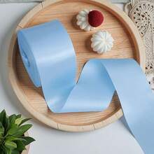 1 pieza Cinta colorida ajustada, decoración navideña y de Halloween, cinta de regalo de poliéster brillante, cinta de satén liso de unicolor, cinta de satén liso extra ancha para decoración de bodas, sillas, regalos, flores, adecuada para manualidades, bodas, cumpleaños - color mixto, suministros hechos a mano, tratamiento de superficie brillante, cara de satén de poliéster, decoración de bodas, borde elegante, textura suave, organizador de eventos, Ancho: 3.8cm, Longitud: 20m