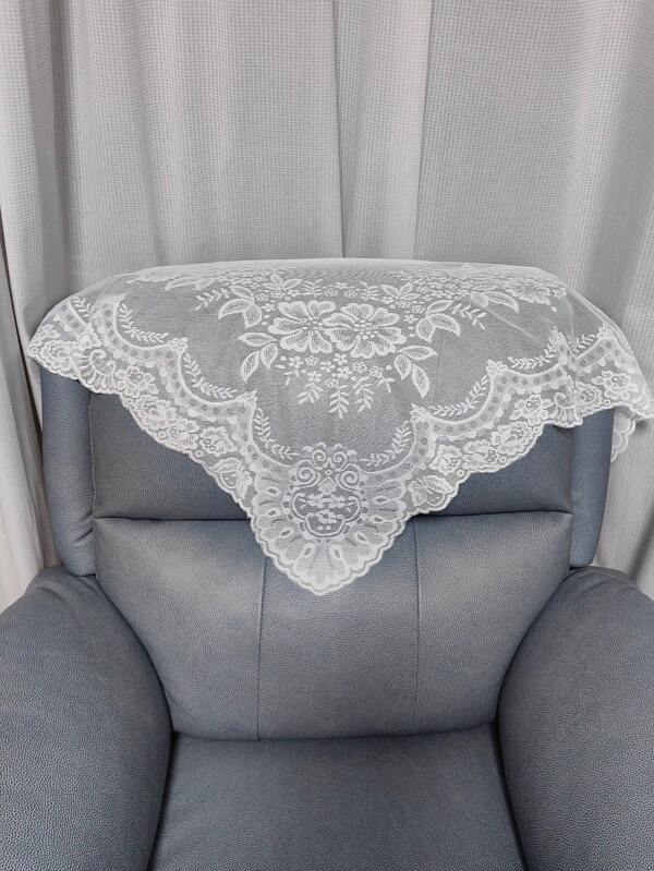 1pc 140cm*60cm White Lace Trim, DIY Craft Supplies For Clothing, Hats, Sofa, Lampshades, Tablecloths, Dresses, Skirts, Handmade Decorations