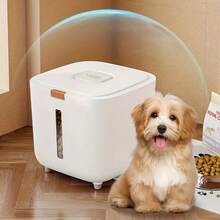 Cat & Dog Food Container, Airtight Grain Storage Bin, Moisture-Proof Pest-Proof Sealed Canister With Press Down Lid, Thick Plastic Flour Storage Bucket For Home Use - Multicolor - View 2