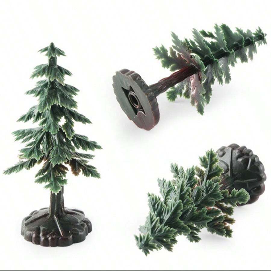 6pcs Cute Artificial Mini Christmas Tree Decor For Party, Christmas Tabletop Ornament - Multicolor - View 1
