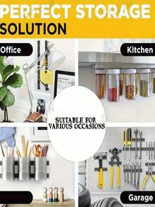 1 Roll Industrial Magnetic Tape, Acrylic Magnetic Strip, Self-Adhesive Rubber Soft Magnetic Strip, Educational DIY Craft Tape, Flexible Cuttable Magnetic Sticker, Curtain Partition Rubber Magnetic Strip, Strong Magnetic Force, Suitable For Handicrafts, Art Projects, Whiteboards, Refrigerator Magnets, Daily Office Supplies (Please Refer To The Video For Specific Usage Instructions) - Multicolor - View 11