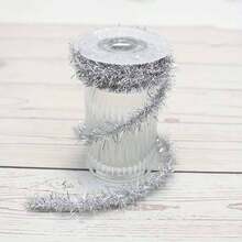 1 لفة 9.19 قدم شريط بريق متعدد الألوان لتزيين شجرة وحفلات عيد الميلاد والديكور الداخلي والخارجي للمناسبات العطلات