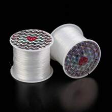 1pc Transparent Elastic Thread Beading Cord 0.4-1.0mm, 100m Long, For Diy Bracelet, Necklace And Jewelry Making