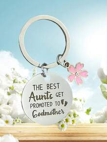 Godmother Proposal Gift; Unique Godmother Gift Ideas; Godmother Proposal Gift; Aunt Christening Gift; Best Godmother Necklace For Women; Women's Gift Slogan Casual Chic Party Cute Elegant Stainless Steel Mother's Day - Silver - View 5