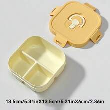 900ml Caja de almuerzo portátil cuadrada de plástico con 2/3 compartimentos, con asa, apta para microondas, sellada y a prueba de fugas, contenedor de ensalada de frutas, caja bento dividida de gran capacidad reutilizable, adecuada para estudiantes y adultos en la escuela, oficina, campamento al aire libre, picnic, viaje, vuelta al colegio