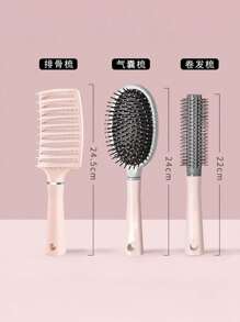Large Curved Rib Hair Brush, Hair Root Volumizing Styling Brush, Long Hair Curly Hair Massage Comb, Straightening Brush