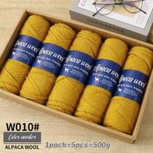 5 球/包 = 490 克 100% 羊驼针织纱，手工编织粗纱，适合秋冬季保暖毛衣、外套、围巾、帽子、背心，可作为男女礼物 - 彩色 - 查看 47