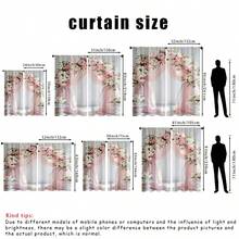 2 tấm rèm in hoa hồng màu hồng thanh lịch - Thiết kế hoa văn với họa tiết hoa hồng trắng và kem, 100% polyester, kiểu may túi luồn thanh treo dễ dàng, có thể giặt máy, thích hợp cho phòng ngủ, phòng khách, nhà bếp, phòng tắm - Trang trí nhà cửa phong cách và tăng cường sự riêng tư, rèm cửa cho phòng ngủ, rèm chắn sáng. - Nhiều màu - Xem 3