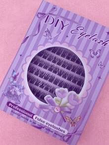 Cross-Border DIY Self-Grafting Natural Thick Segmented Cartoon False Eyelashes, 8 Rows 120 Clusters Large Capacity Lashes, Essential For Daily And Date Wear, Soft Realistic Makeup Eyelashes