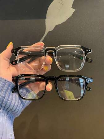 2pcs Glasses, Computer Reading/Gaming/TV/Phones Glasses For Women Men,Anti Eyestrain & UV Glare