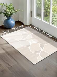 1 块米色地毯，现代简约风格，长条地毯，900 克/平方米，0.5 厘米厚度，防滑，可水洗和机洗，家居装饰，客厅，厨房，走廊，卧室，餐厅，办公室，四季皆宜