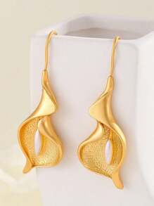 1 件优雅的法式复古风马蹄莲花项链，适合女士，合金开口袖口设计，适合派对、宴会和送礼 - 四季配饰 - 彩色 - 查看 5