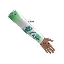 1 par de mangas protectoras de sol rosas con bloqueo UV, transpirables y elásticas de seda, adecuadas para deportes al aire libre, conducir, viajes en primavera y verano - Verde - Ver 3