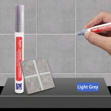 1 pièce Stylo marqueur imperméable pour joint de carrelage en céramique, Stylo de réparation de carrelage blanc avec un agent de remplissage anti-moisissure, agent de beauté pour les joints, stylo de nettoyage des espaces entre les carreaux de sol, Mastic-gel facile à utiliser pour les carreaux de salle de bain et de cuisine, fournitures scolaires, de maison et de bureau