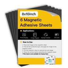 Hojas magnéticas adhesivas, 4"X6"/8"X10", Paquete de 10, con respaldo adhesivo, imanes de fotos flexibles, hojas magnéticas adhesivas para imanes de fotos y cuadros
