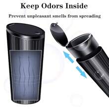 Car Trash Can, Mini Trash Can With Lid, Storage Box, Storage Box, Car Trash Bin, Trash Can, Car Accessories For Interior, Leakproof Small Trash Cup For Home With Additional And 30pcs Trash Bags Black