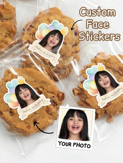 12/24/36/48pcs Birthday Stickers, Personalized Birthday Stickers, Customized Children's Birthday Stickers, Back To School