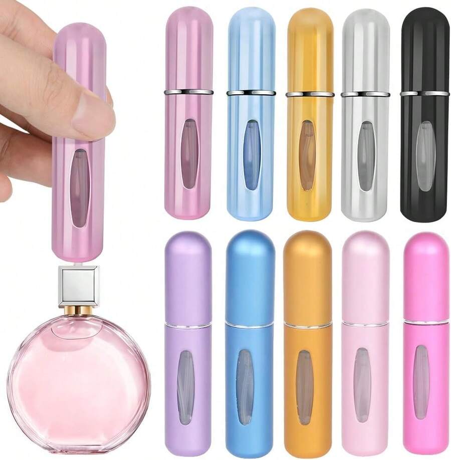 1 Piece Portable Perfume Spray Bottle Set - Refillable Travel Sized Perfume Dispenser, Suitable For Touch Up On The Journey - Perfect For Carrying Your Favorite Fragrance In Purse, Pocket, Fitness Bag, Travel Or Shopping - Leak Proof, Easy To Fill, Perfect For Parties And Daily Use Back To School - Nhiều màu - Xem 1
