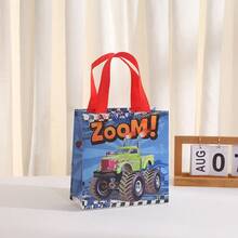Juego de 6 bolsas de regalo portátiles con temática de camión, de tela no tejida con asas, para fiestas, meriendas, dulces, juguetes y decoración de cumpleaños (se envían estilos al azar) - Camión - Ver 6