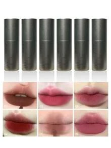 Tinte labial mate de terciopelo de larga duración - Brillo labial impermeable y resistente a las manchas con acabado nude natural, maquillaje de labios resistente a las manchas y duradero todo el día (Tubo individual)